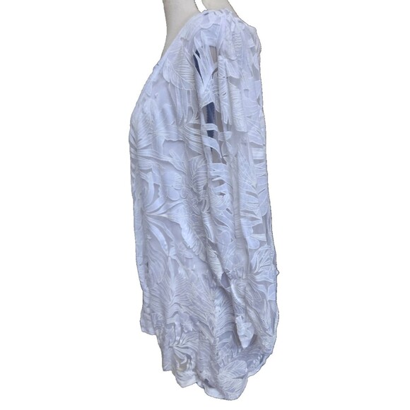 Notations 2 Piece Set Size 3X White Rayon/Poly Lace Top & Tank - Picture 7 of 10